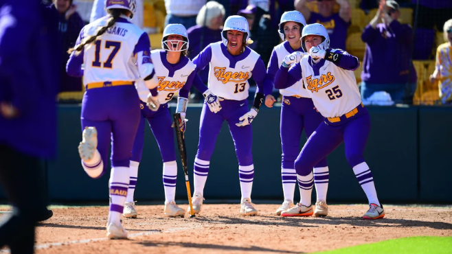 The LSU softball team has earned the No. 6 seed in the Southeastern Conference Tournament. LSU will take on Mississippi State on Wednesday. -- Photo courtesy of LSU Athletics